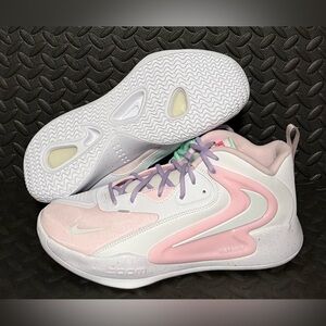 Nike Air Zoom HyperSet SE IC White Artic Pink Volleyball Shoes Mens Size 12
